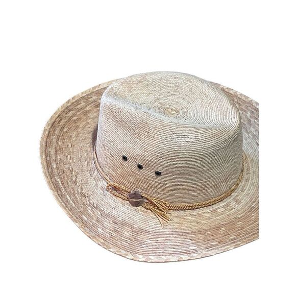 Artisan Made In Mexico Woven Palm Leaf Straw Women’s Cowboy Hat Cover Up Hiking